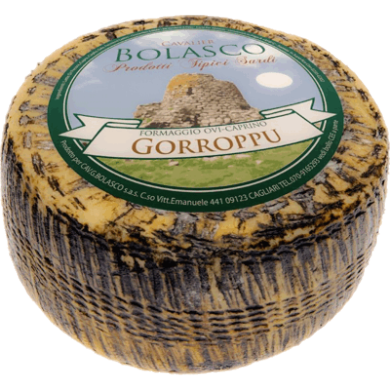 Formaggio Ovi Caprino Gorroppu forma di formaggio in primo piano